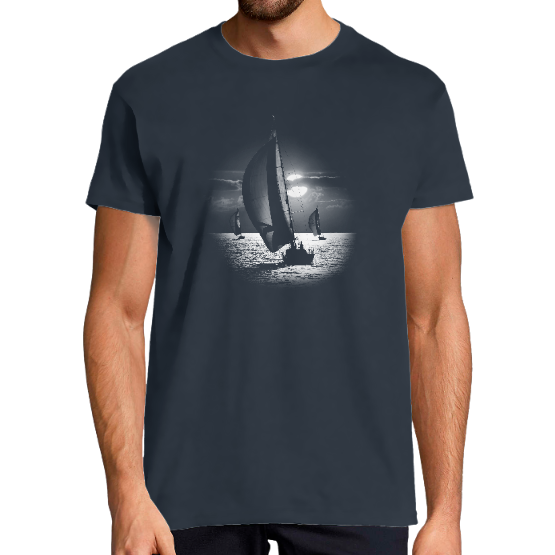 Tshirt VOILIER BLANC Breton navigant en Bretagne