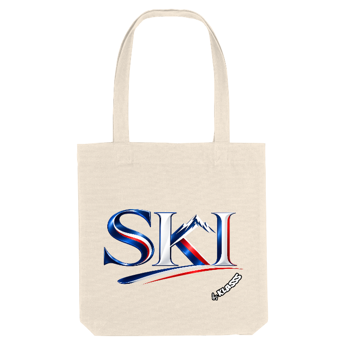 TOTE BAG KLASSS VINTAGE "SKI FR" Style chic