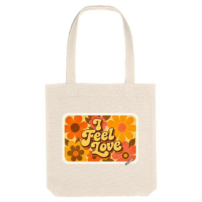 TOTE BAG KLASSS SAINT VALENTIN "I FEEL LOVE" , design Vintage