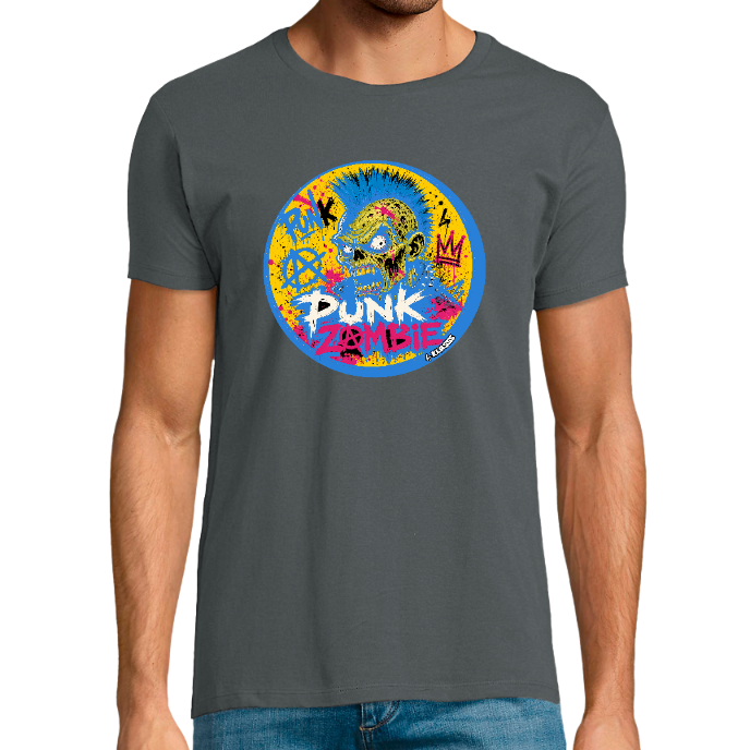 T-shirt Homme col rond REGENT FIT KLASSS "PUNK ZOMBIE"