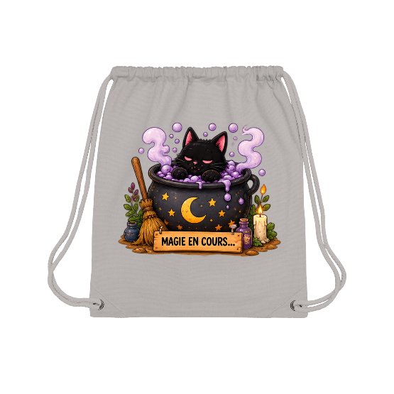 Sac à Dos Halloween « Magie en Cours… » Chat Noir