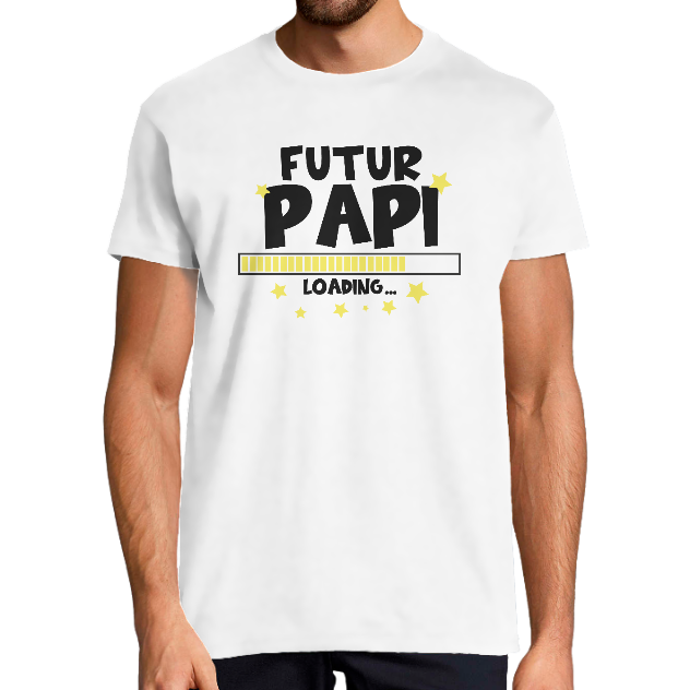 T-shirt futur papi– Annonce originale pour future grand-paternité