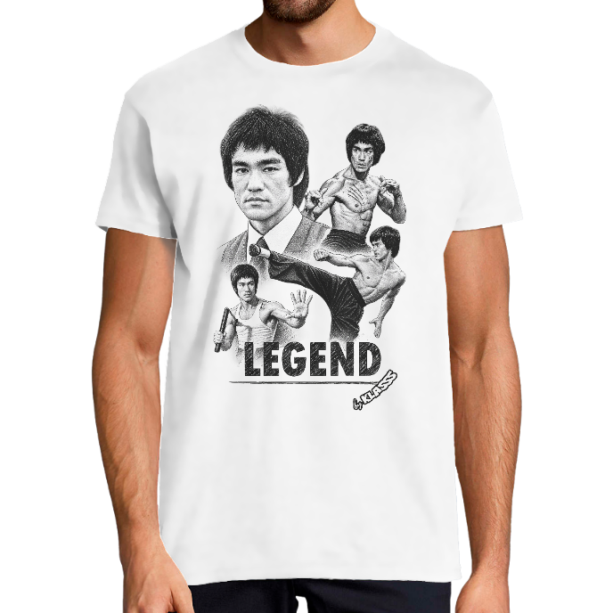 T-shirt Homme REGENT KLASSS VINTAGE Cinéma "LEGEND BRUCE LEE FOUR" col rond 