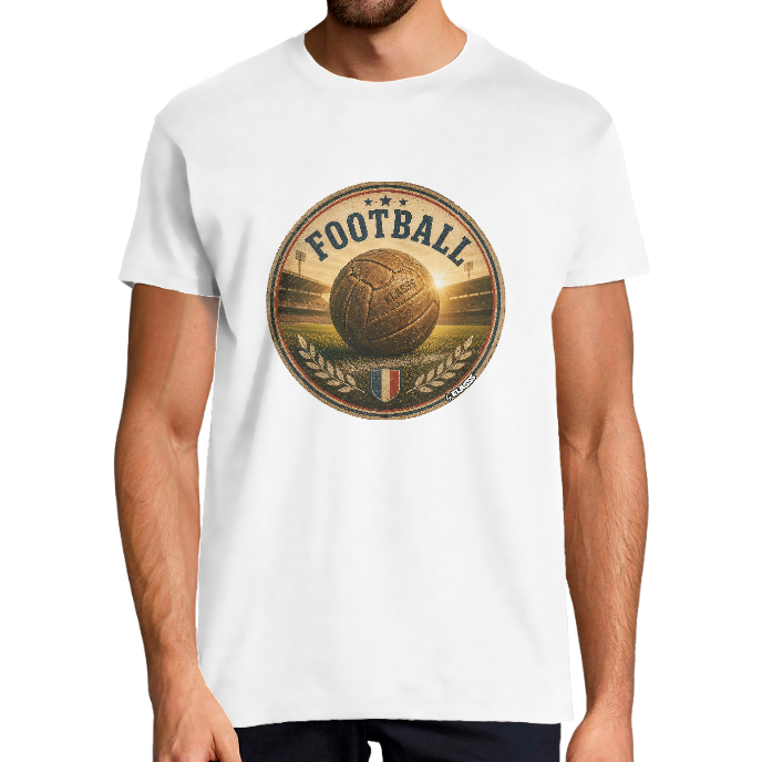 T-shirt Homme "FOOTBALL VINTAGE" KLASSS col rond 190 gr