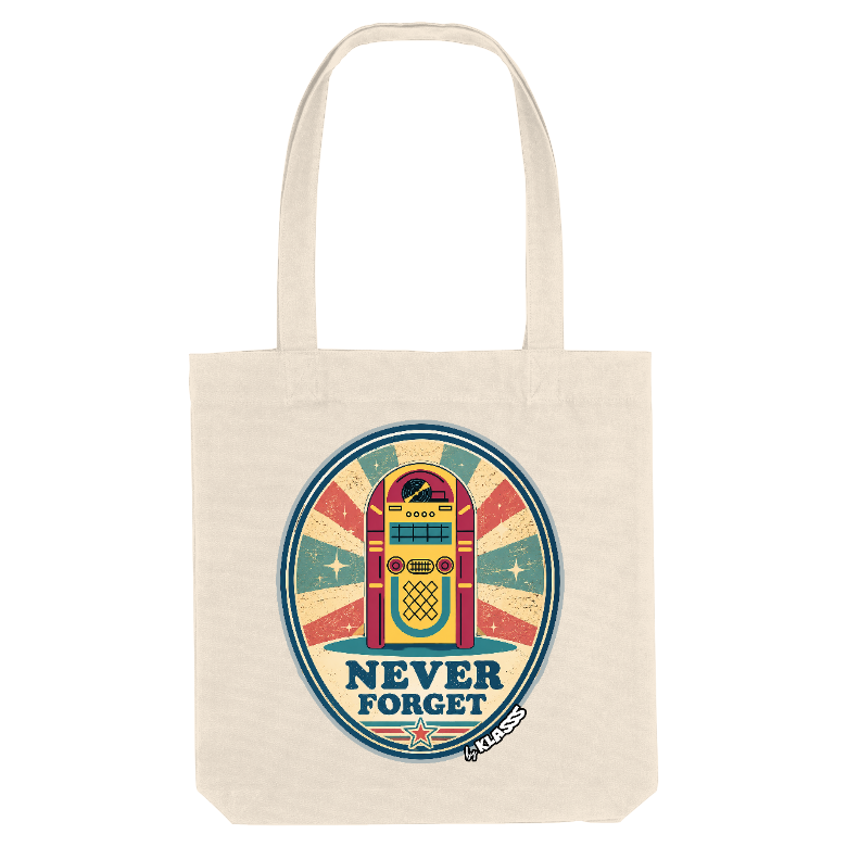 TOTE BAG KLASSS VINTAGE "JUKEBOX NEVER FORGET"