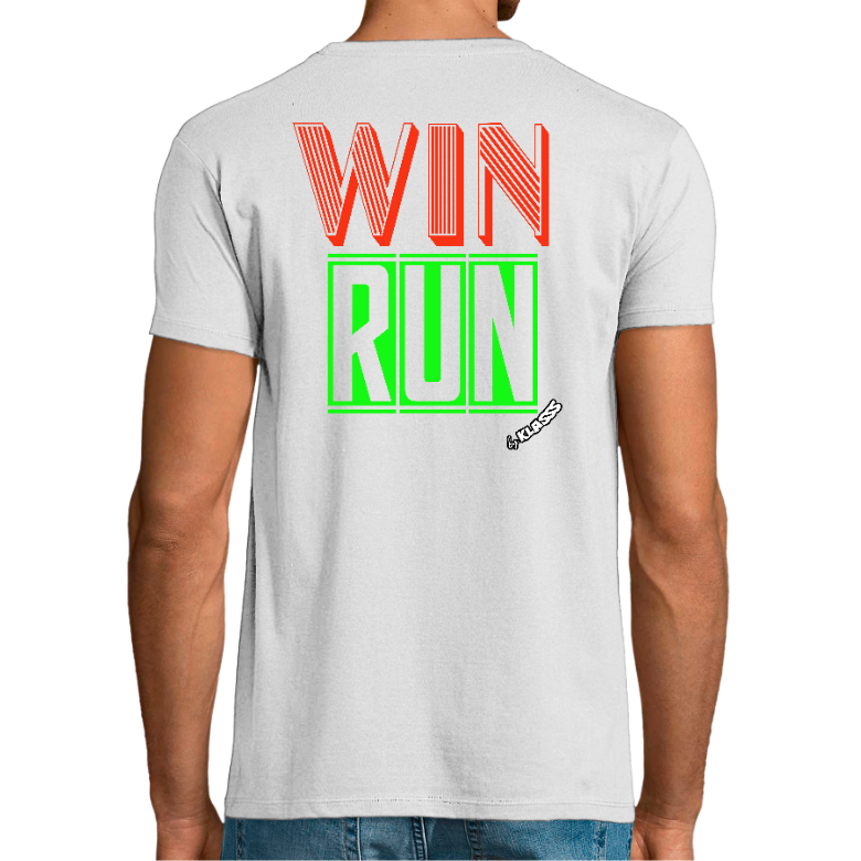 T-shirt Homme REGENT FIT KLASSS "WIN RUN" , Style sport, col rond 150 gr