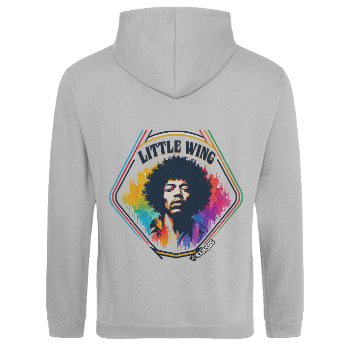 SWEAT A CAPUCHE HOMME KLASSS ROCK MUSIQUE "LITTLE WING" Style JIMI HENDRIX - production certifiée WRAP