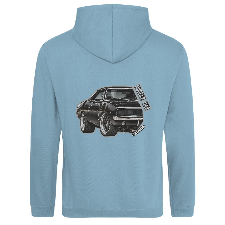 SWEAT A CAPUCHE HOMME KLASSS VINTAGE AUTOMOBILE "MUSCLE CAR CHARGER" - production certifiée WRAP