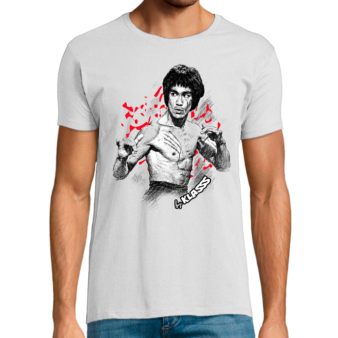 T-shirt Homme REGENT FIT KLASSS "BRUCE LEE LEGEND" col rond 
