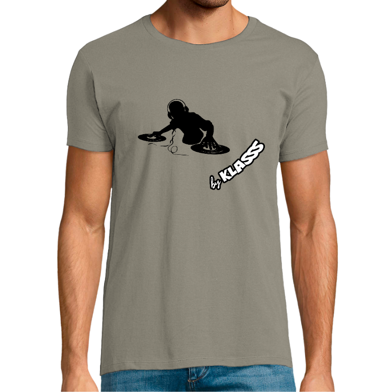 T-shirt Homme REGENT FIT KLASSS "DJ SCRATCH" HIP-HOP TECHNO, col rond 
