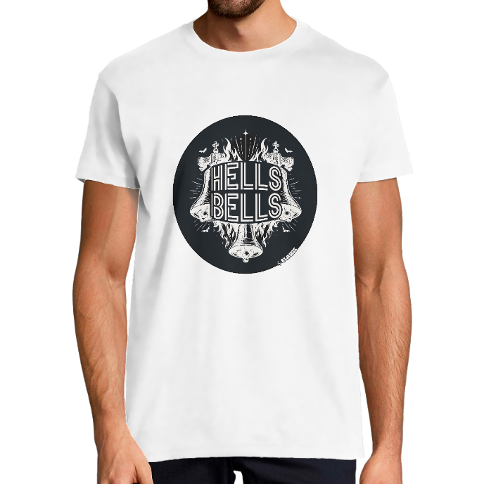 T-SHIRT HOMME KLASSS "HELLS BELLS" Style Rock et Métal col rond