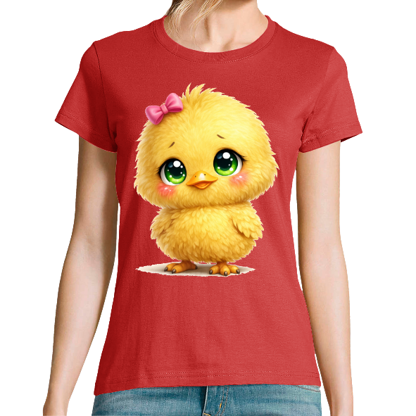 T-shirt   poussin JAUNE kawaii – tee-shirt Pâques mignon