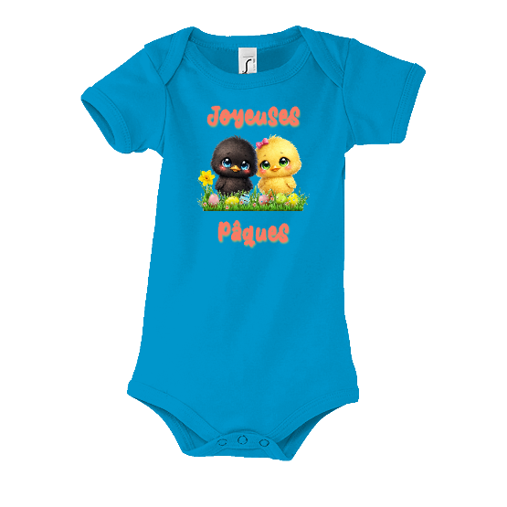 Body bébé Joyeuses Pâques poussins kawaii – body bébé Pâques mignon