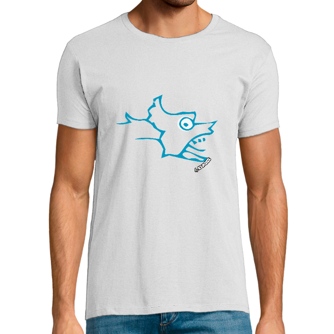 T-shirt Homme REGENT FIT KLASSS "MONSTER ART BLUE" col rond