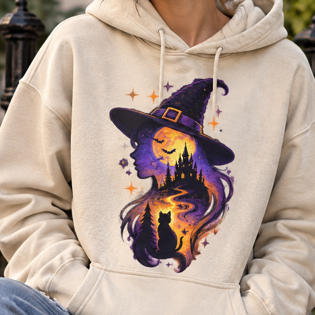 Sweat Halloween Witchy Cat – Chat noir sorcière