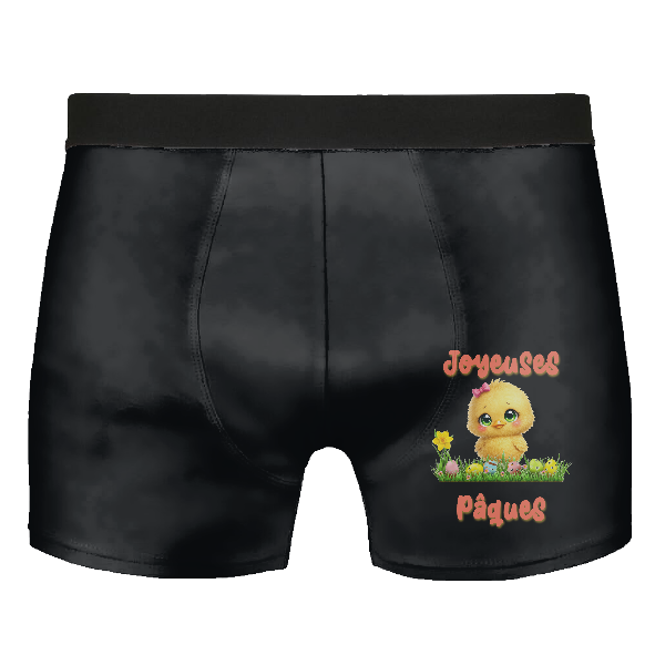 Boxer Joyeuses Pâques poussin kawaii – sous-vêtement homme humour