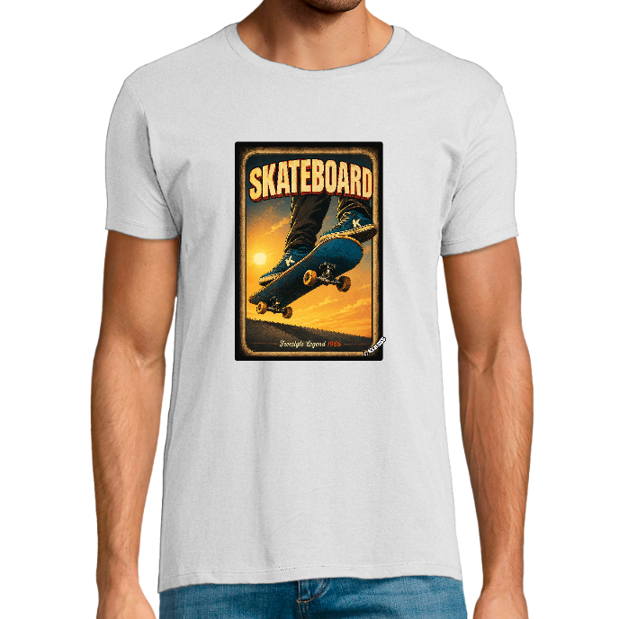 T-shirt Homme col rond REGENT FIT  "Vintage SKATEBOARD Legend" KLASSS