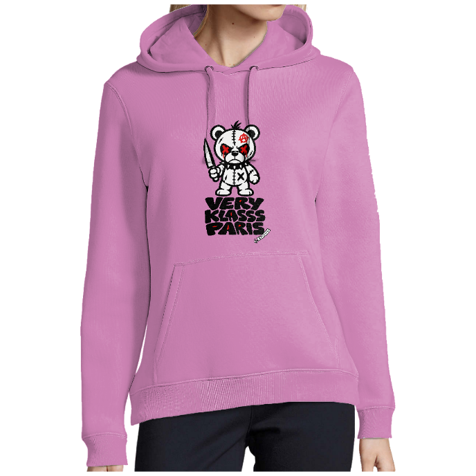 SWEAT FEMME KLASSS "VERY KLASSS PARIS TEDDY PUNK", Style Original