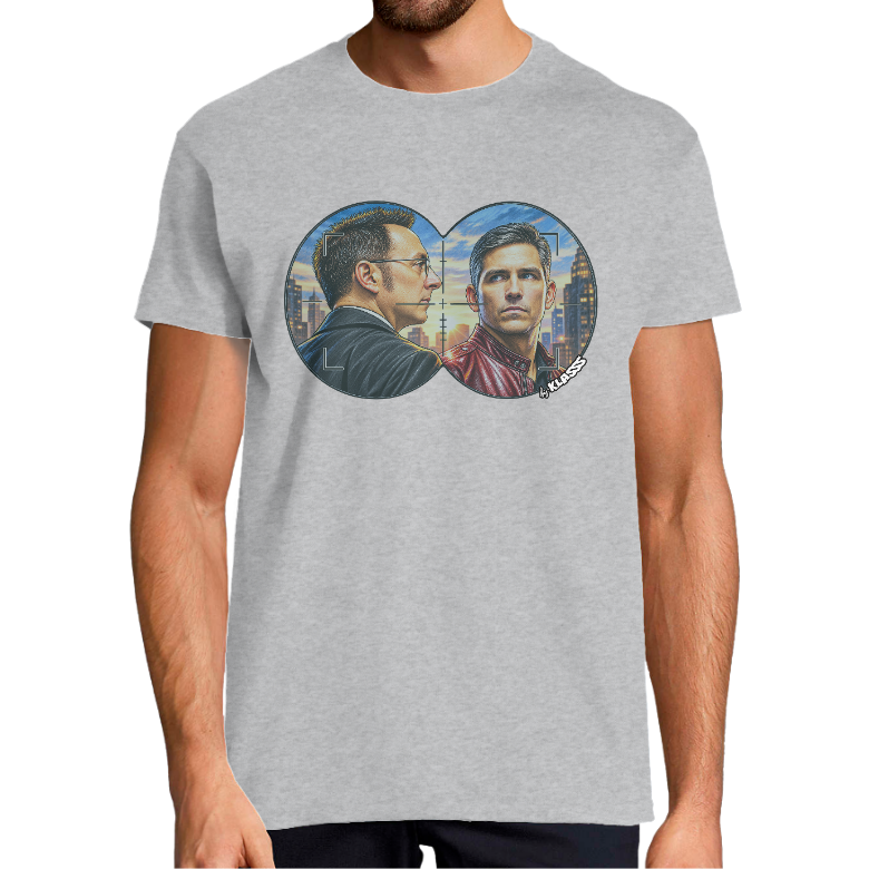 T-SHIRT HOMME KLASSS SERIE TV "ICONIQUE PERSON OF INTEREST", col rond 150 gr