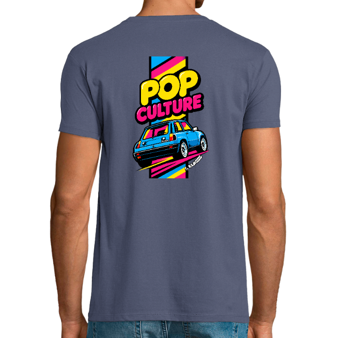 T-SHIRT FIT HOMME KLASSS VINTAGE AUTOMOBILE "R5 POP CULTURE"