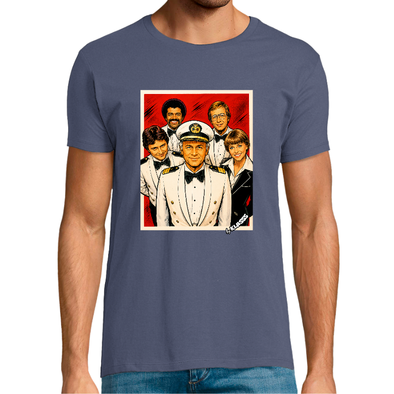 T-shirt Homme REGENT FIT KLASSS "LOVE BOAT Collection" Série TV, col rond 150 gr