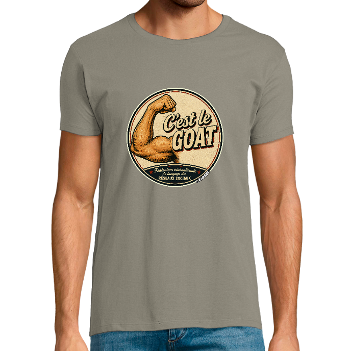T-shirt Homme col rond REGENT FIT KLASSS "C'est le GOAT"