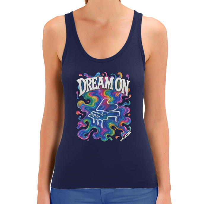 Débardeur FEMME "DREAM ON" Style Musique coton bio 