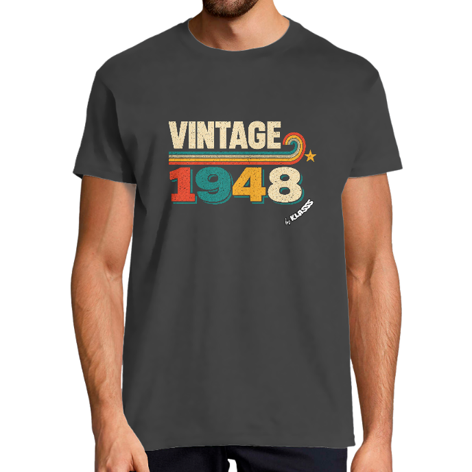 T-shirt Homme KLASSS "VINTAGE 1948 Collection" col rond 150 gr