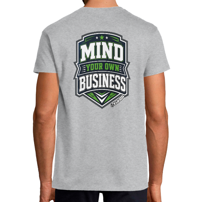 T-shirt Homme KLASSS VINTAGE "MIND YOUR OWN BUSINESS" col rond 