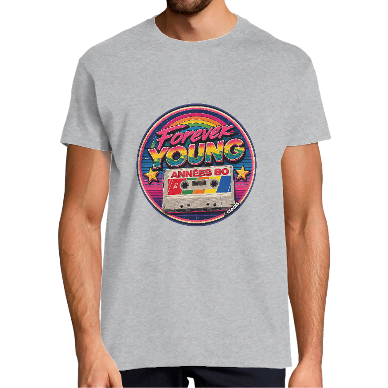 T-SHIRT HOMME "FOREVER YOUNG" années 80 KLASSS 