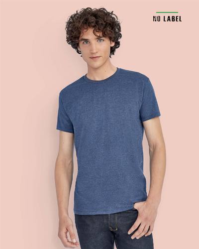 T-shirt unisexe col rond ajusté no label 190 g/m² coton