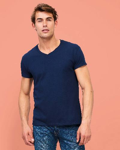 T-shirt homme col V 190 g/m² 100 % coton