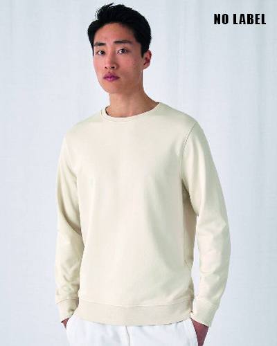 Sweatshirt unisexe col rond no label 280 g/m² 80 % coton bio 20 % polyester recyclé