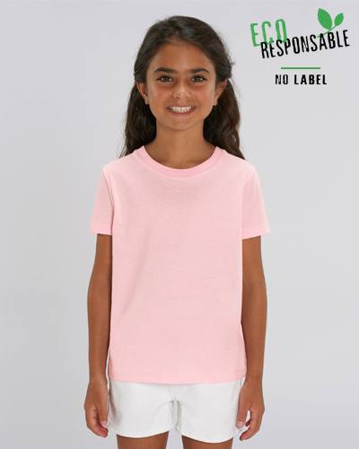 T-shirt enfant unisexe col rond no label 185 g/m² 100 % coton bio